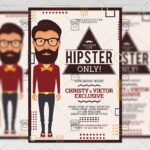 Download Hipster Only PSD Flyer Template Now