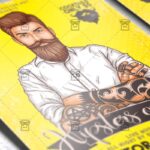 Download Hipster Only Party PSD Flyer Template Now