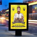 Download Hipster Only Party PSD Flyer Template Now