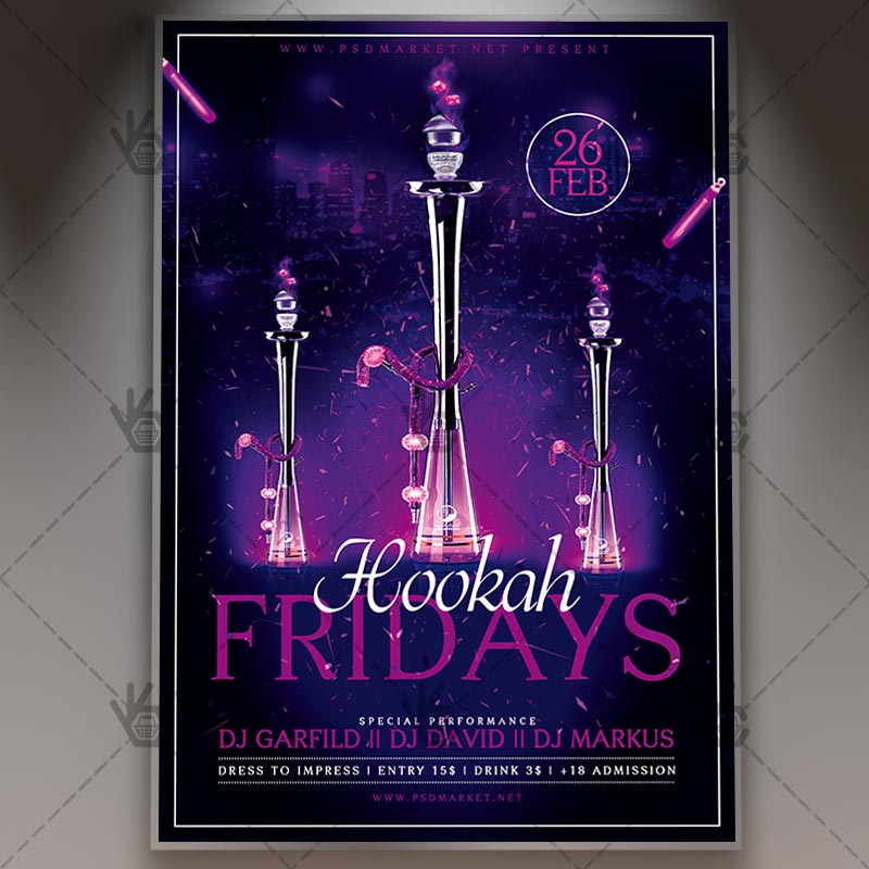 hookah_fridays_flyer_psd_psdmarket_1.jpg Download Hookah Fridays Flyer - PSD Template