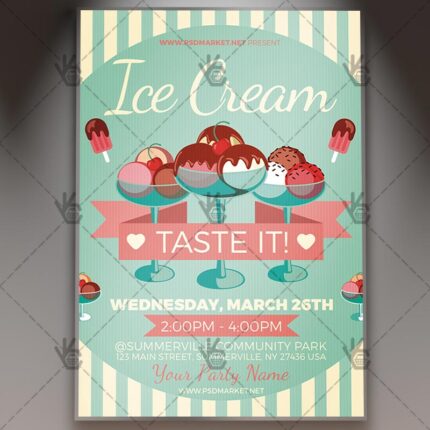 Download Ice Cream Flyer - PSD Template