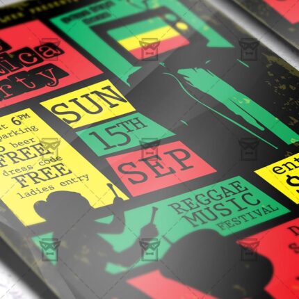 Download Jamaica Party PSD Flyer Template Now