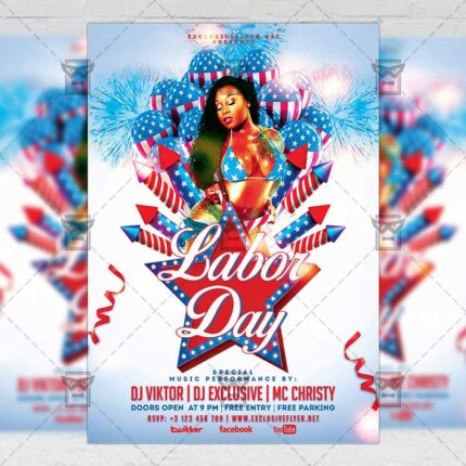 Download Labor Day Night PSD Flyer Template Now