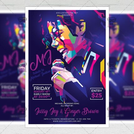 Download Michael Jackson Tribute PSD Flyer Template Now