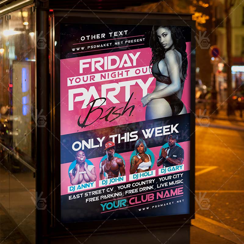 night_out_party_flyer_psd_psdmarket_3.jpg Download Night Out Party Flyer - PSD Template-3