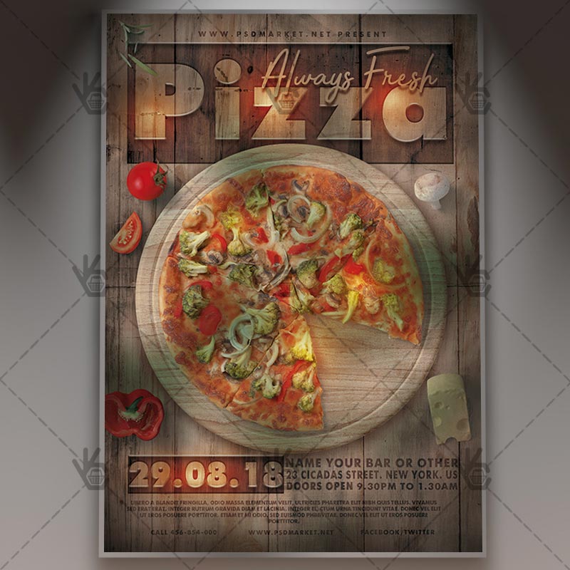 pizza_time_flyer_psd_psdmarket_1.jpg Download Pizza Time Flyer - PSD Template