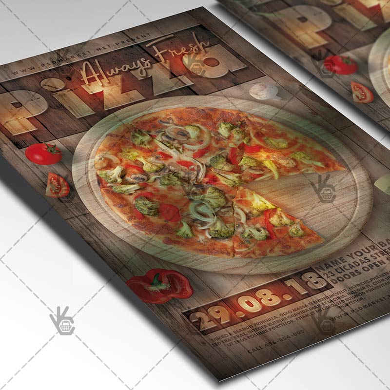 pizza_time_flyer_psd_psdmarket_2.jpg Download Pizza Time Flyer - PSD Template-2