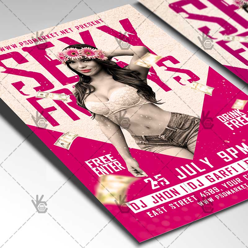 sexy_fridays_flyer_psd_psdmarket_2.jpg Download Sexy Fridays Flyer - PSD Template-2