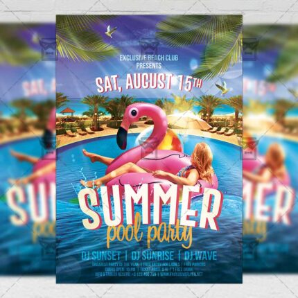 Download Summer Pool Party PSD Flyer Template Now