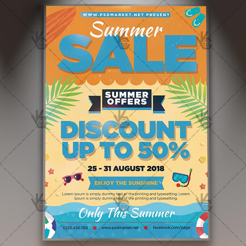 summer_sale_flyer_psd_psdmarket_1.jpg Download Summer Sale Flyer - PSD Template