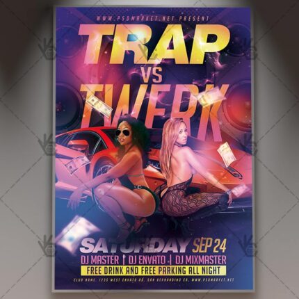 Download Trap vs Twerk Flyer - PSD Template