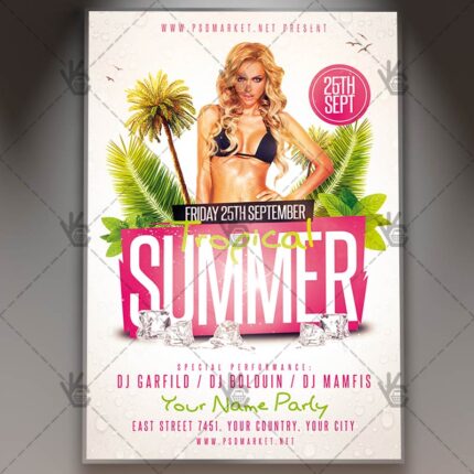 Download Tropical Summer Flyer - PSD Template