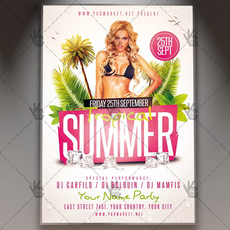 tropical_summer_flyer_psd_psdmarket_1.jpg Download Tropical Summer Flyer - PSD Template