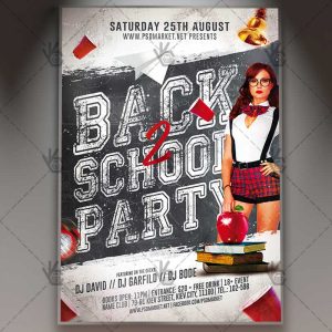 Download Back 2 School Party Flyer - PSD Template