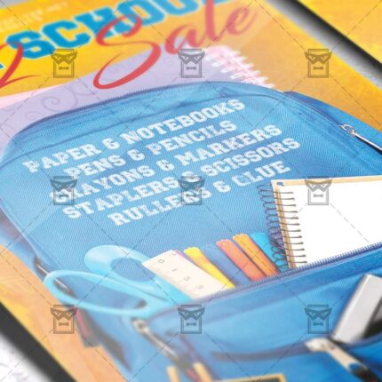 Download Back 2 School Sale PSD Flyer Template Now