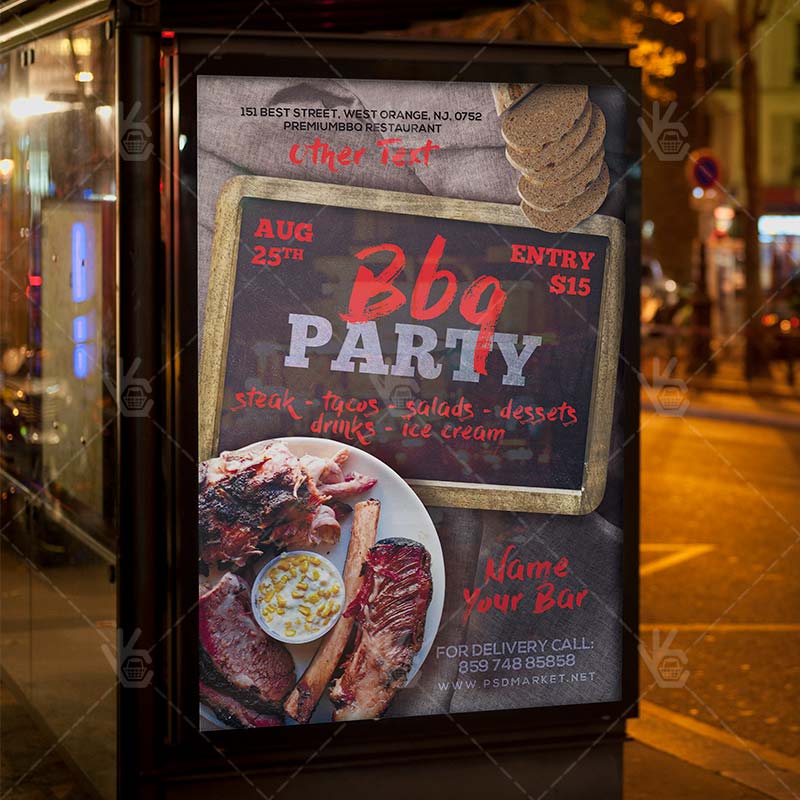 bbq_delight_flyer_psd_psdmarket_3.jpg Download BBQ Delight Flyer - PSD Template-3