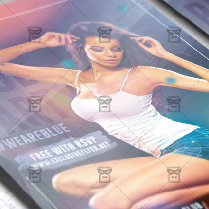 Download Blue Party PSD Flyer Template Now