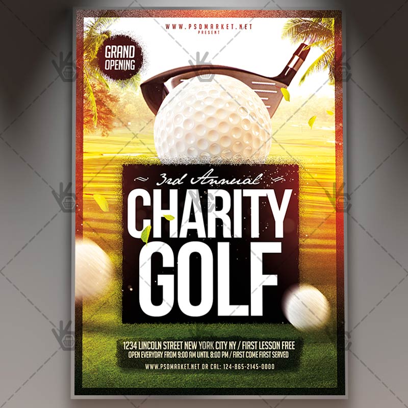 Download Charity Golf Flyer PSD Template PSDmarket