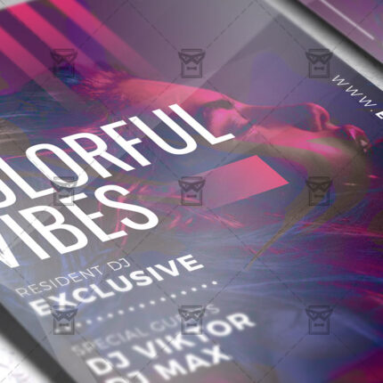 Download Colorful Vibes PSD Flyer Template Now