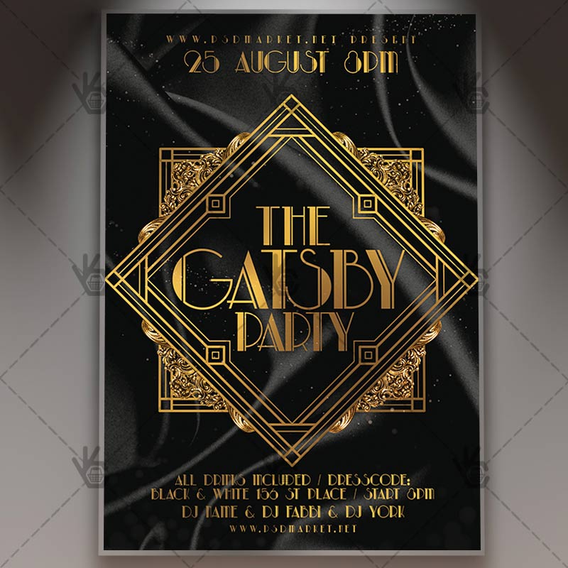 gatsby_party_flyer_psd_psdmarket_1.jpg Download Gatsby Party Flyer - PSD Template