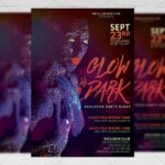 Download Glow in the Dark PSD Flyer Template Now