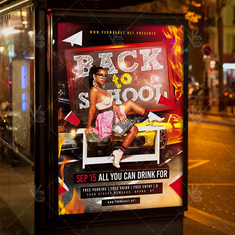 going_back_to_school_flyer_psd_psdmarket_3.jpg Download Going Back To School Flyer - PSD Template-3