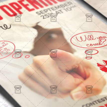 Download Grand Opening PSD Flyer Template Now