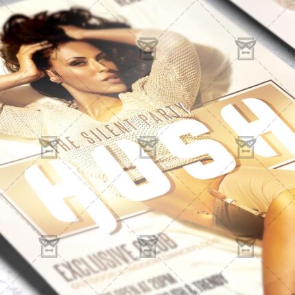 Download Hush Party PSD Flyer Template Now