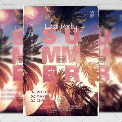 Download Last Summer Party PSD Flyer Template Now