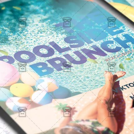 Download Poolside Brunch PSD Flyer Template Now