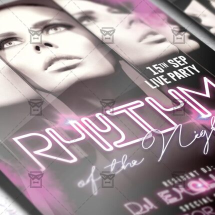 Download Rhythm of the Night PSD Flyer Template Now