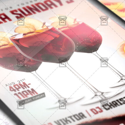 Download Sangria Sundays PSD Flyer Template Now