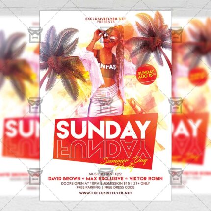 Download Sunday Funday PSD Flyer Template Now