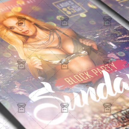 Download Sundays Block Party PSD Flyer Template Now
