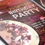 Download Surprise Birthday Party PSD Flyer Template Now
