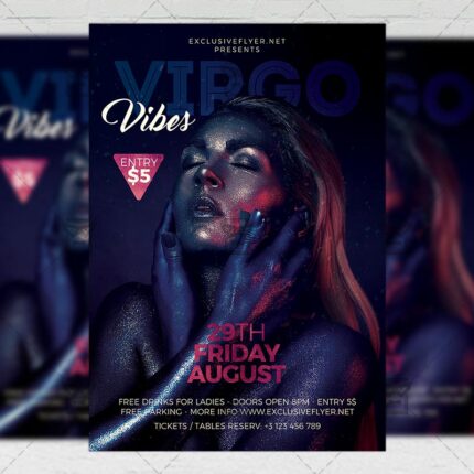 Download Virgo Vibes PSD Flyer Template Now