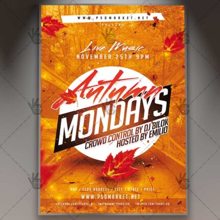 Download Autumn Mondays Flyer - PSD Template