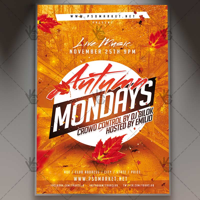 autumn_mondays_flyer_psd_psdmarket_1.jpg Download Autumn Mondays Flyer - PSD Template