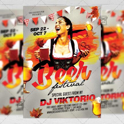 Download Beer Festival PSD Flyer Template Now