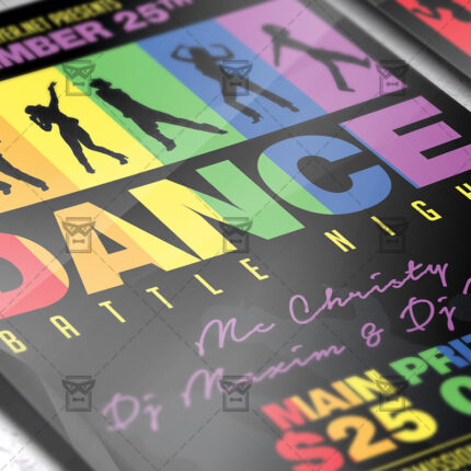 Download Dance Battle Night PSD Flyer Template Now