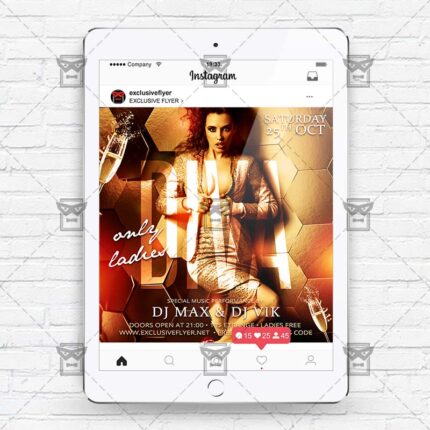 Download Diva Party PSD Instagram Flyer Template Now