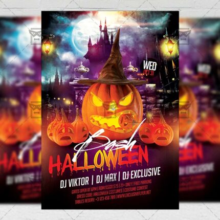 Download Halloween Bash PSD Flyer Template Now