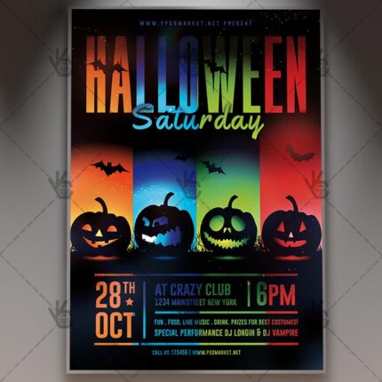 Download Halloween Saturday Flyer - PSD Template