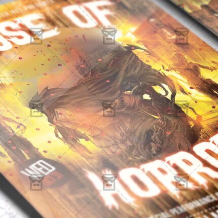 Download House of Horror PSD Flyer Template Now