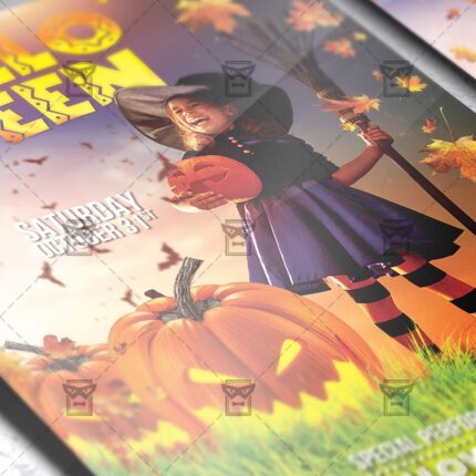 Download Kids Halloween PSD Flyer Template Now
