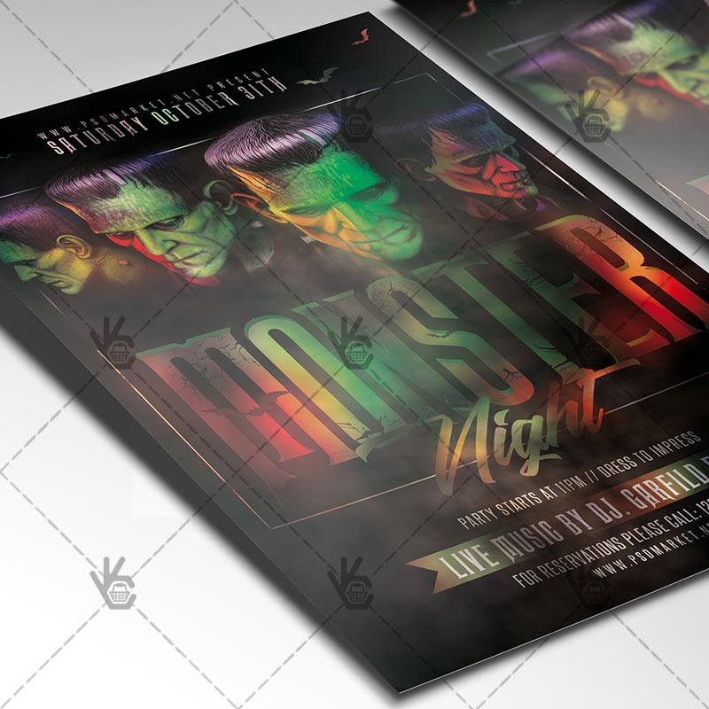 monster_night_flyer_psd_psdmarket_2.jpg Download Monster Night Flyer - PSD Template-2
