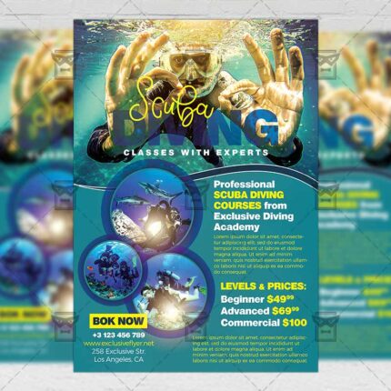 Download Scuba Diving PSD Flyer Template Now