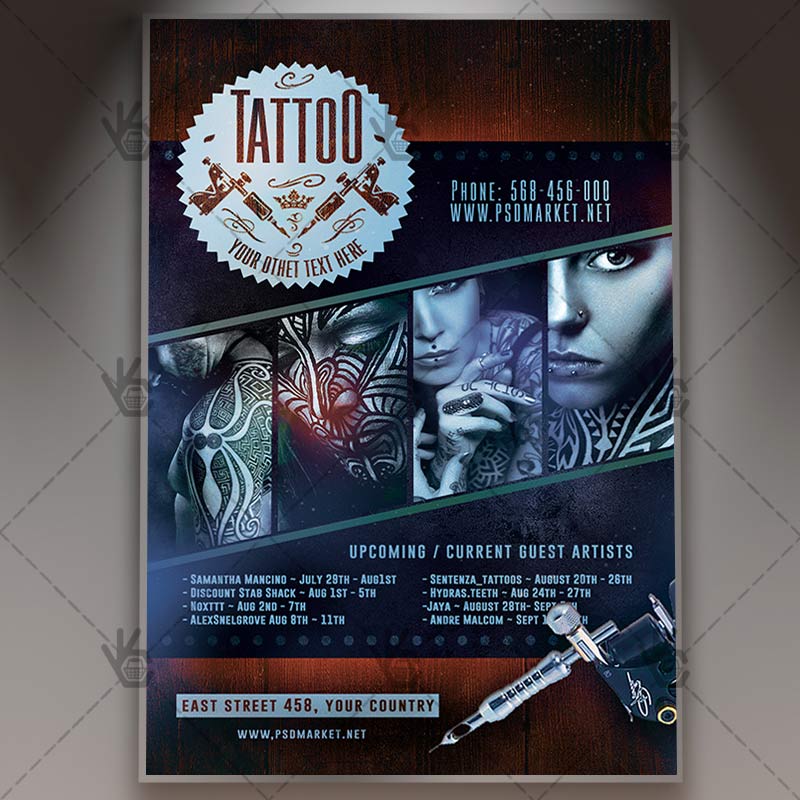 tattoo_flyer_psd_psdmarket_1.jpg Download Tattoo Flyer - PSD Template