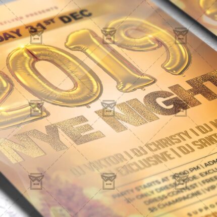 Download 2019 NYE Night PSD Flyer Template Now