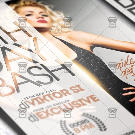 Download Birthday Bash PSD Flyer Template Now